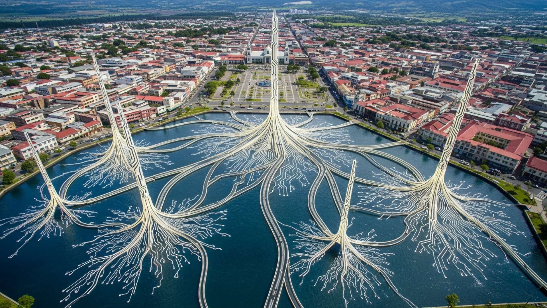 Cartago stellt modernen Stadtpark mit Solarenergie und Hochwasserschutz vor