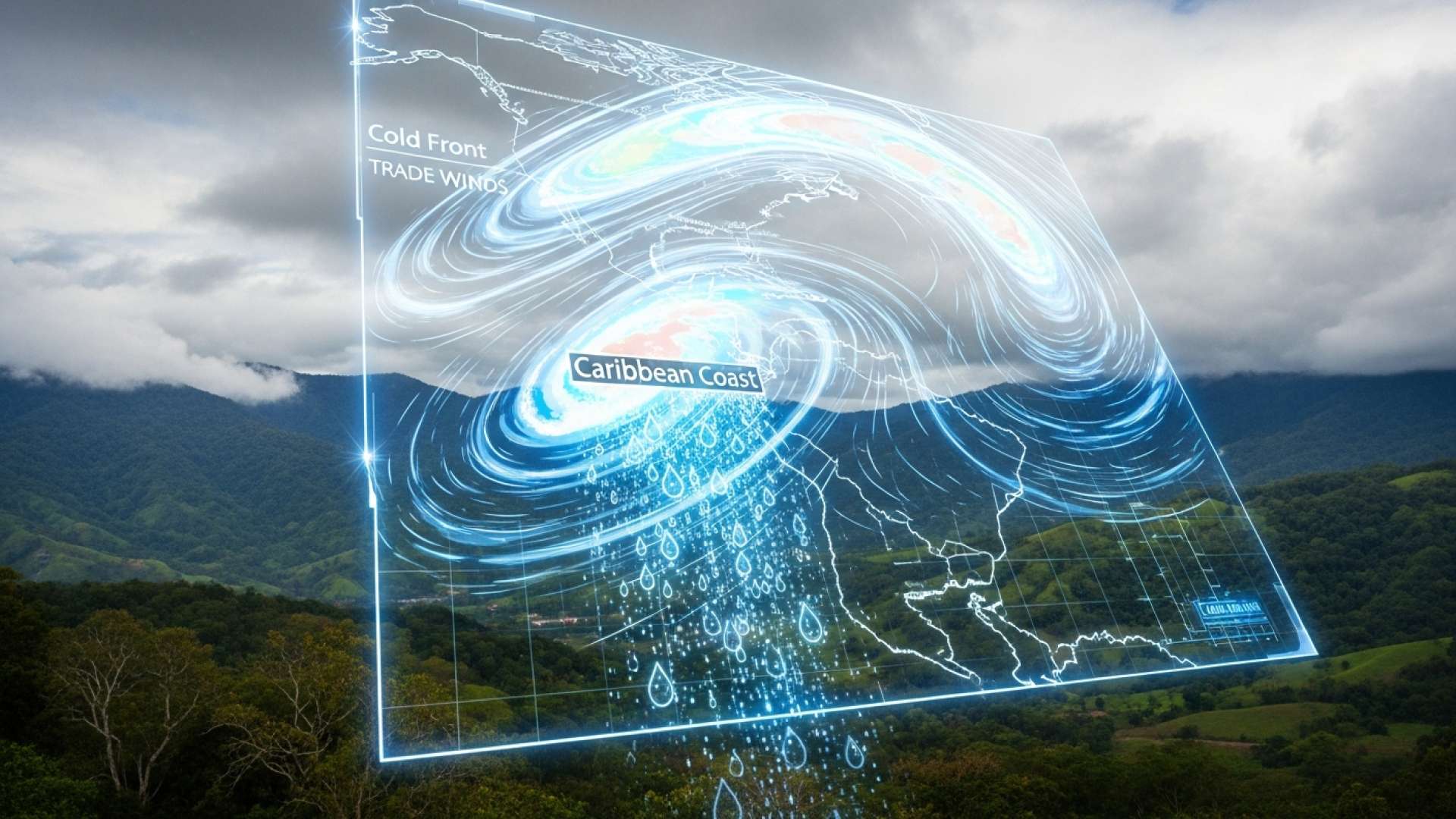 Kalte Front bringt starke Winde und Regen über Costa Rica