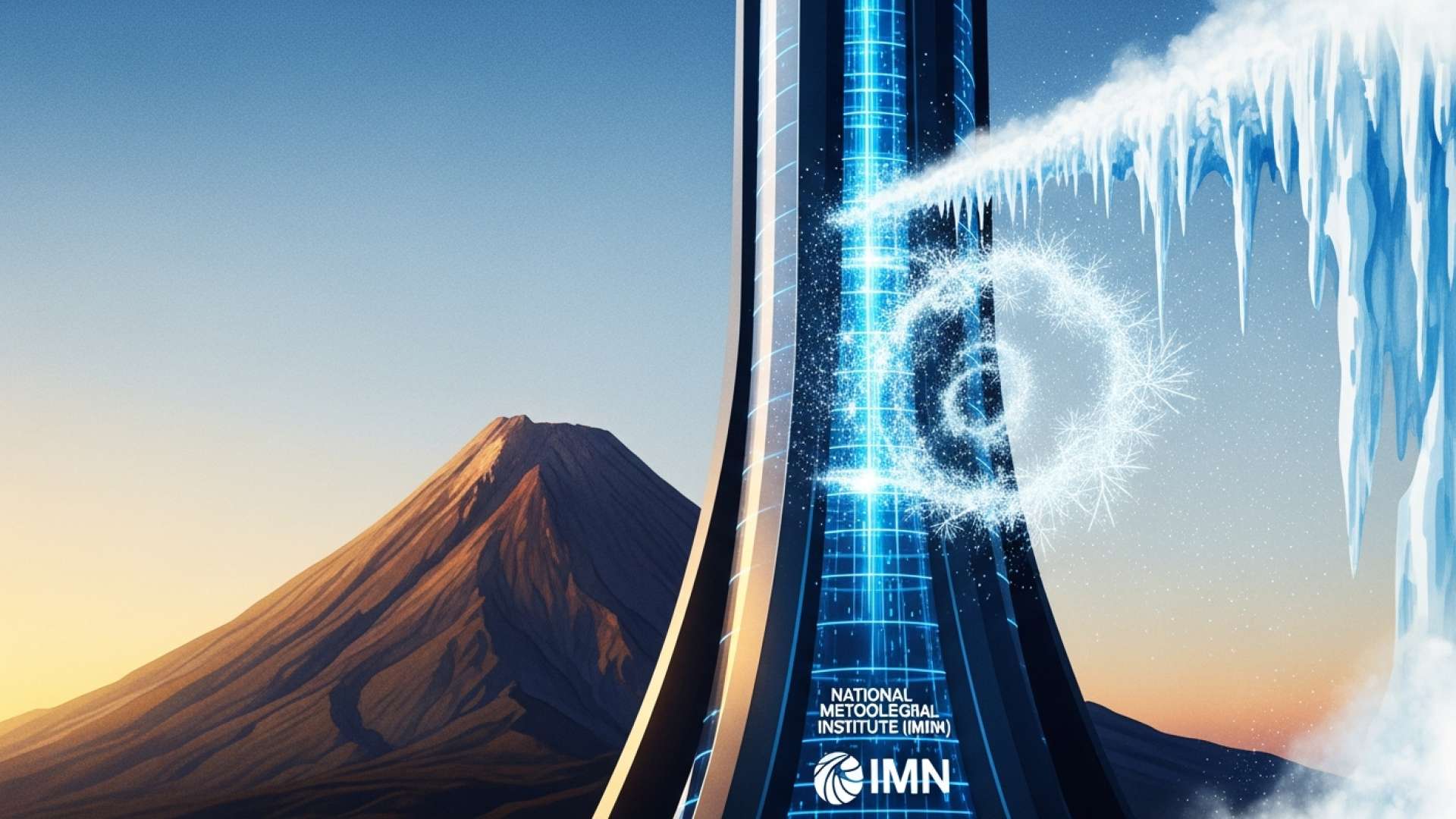 Kalte Front erfasst Costa Rica und hüllt den Irazú-Volcano in Frost