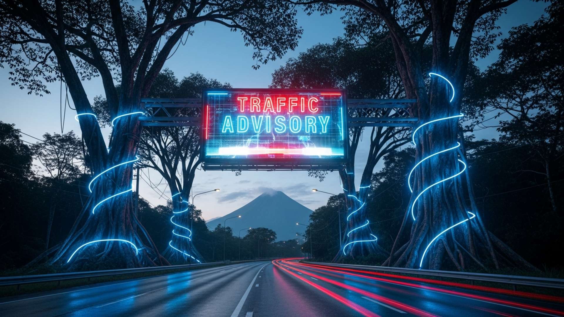 Costa Rica bereitet patriotische Lichtinstallationen auf der Route Eins und der General-Cañas-Autobahn vor