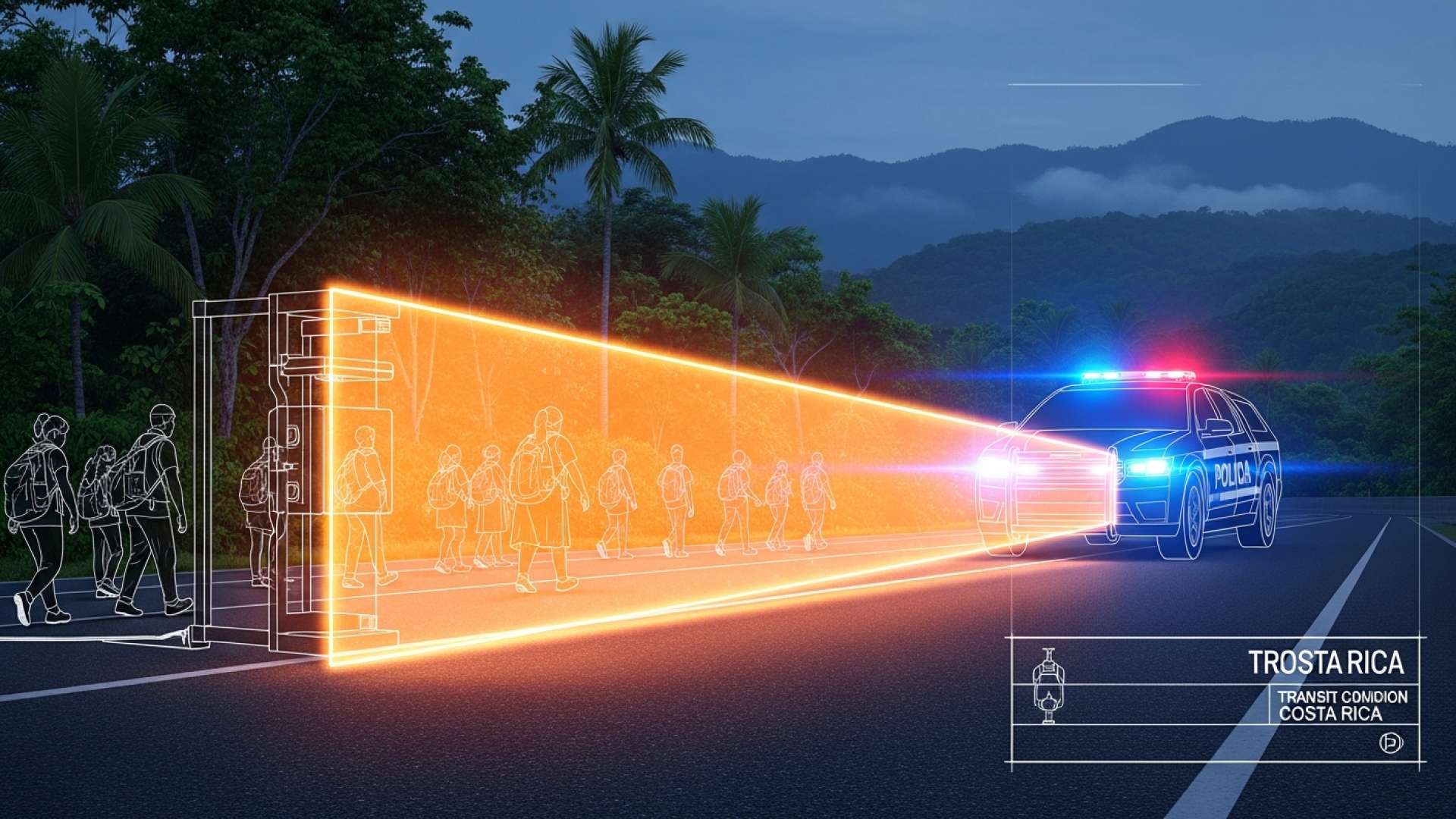 Die costa-ricanische Transitpolizei startet eine Sicherheitskampagne für frühe Pilger aus Cartago