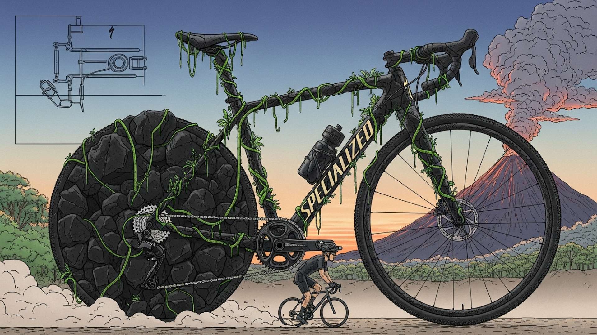 Italienischer Radsportlegende Daniel Oss nimmt an der Volcano 100 teil