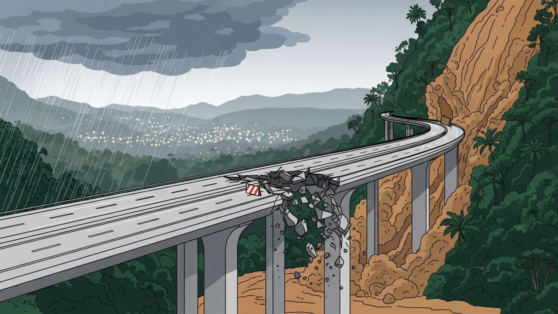 Die Wiedereröffnung der Ruta 27 bleibt angesichts der Wetterprobleme ungewiss