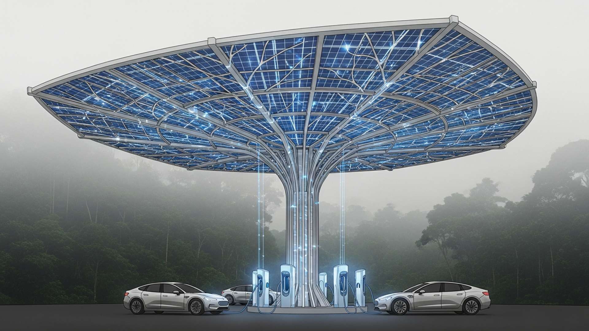 Solarüberdachungen verwandeln städtische Räume in Energiezentren